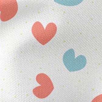 Red And Blue Love Heart Waterproof Canvas