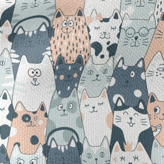 Cute Cats In Different Shapes Waterproof Canvas