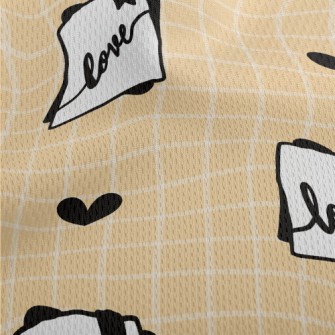 Love Note Paper Athletic Mesh Flat Back