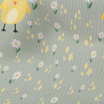 Giant Yellow Chick And Flowers Terry