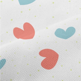 Red And Blue Love Heart Performance Linen