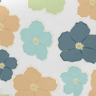 Delicate And Beautiful Flowers Twill