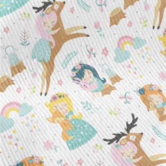 Girls Holding Animals Standard Corduroy