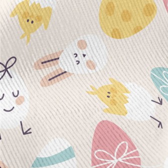 Round Cute Easter Graphics Standard Corduroy