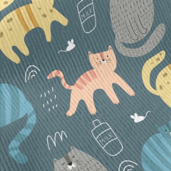 Color Block Cute Cat Standard Corduroy