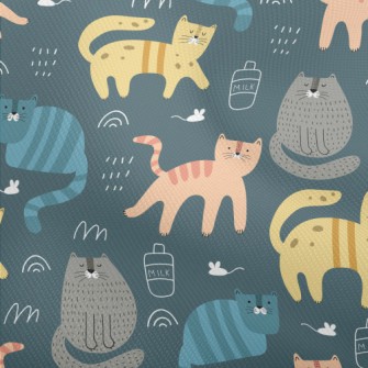 Color Block Cute Cat Dobby