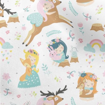 Girls Holding Animals Micro Fleece