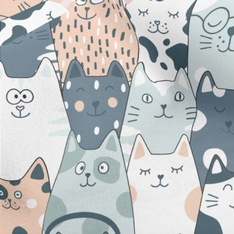 Cute Cats In Different Shapes Micro Fleece