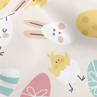 Round Cute Easter Graphics Micro Fleece