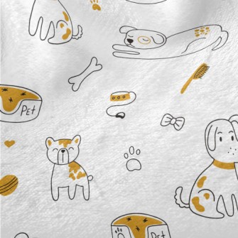 Simple Line Dog Minky