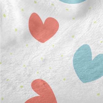 Red And Blue Love Heart Minky