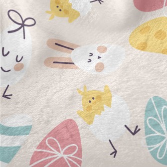 Round Cute Easter Graphics Minky