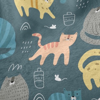 Color Block Cute Cat Minky