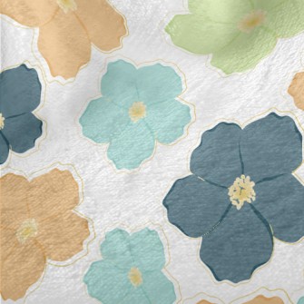 Delicate And Beautiful Flowers Minky