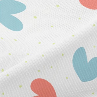 Red And Blue Love Heart Piqué