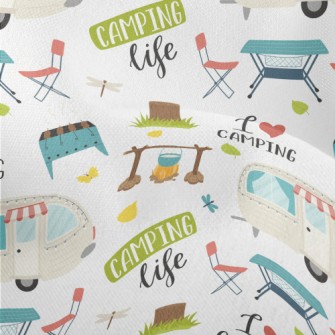 Happy Travel Camping Graphics Lightweight Performance Linen