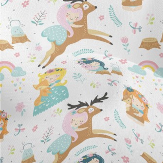 Girls Holding Animals Lightweight Performance Linen