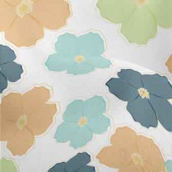 Delicate And Beautiful Flowers Lightweight Performance Linen