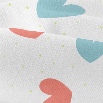 Red And Blue Love Heart Modern Jersey