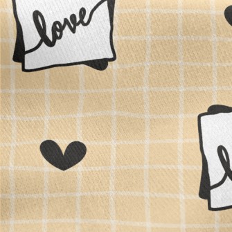 Love Note Paper Jersey Backed Fleece