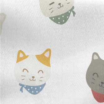 Cute Funny Kitten Jersey Backed Fleece