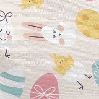 Round Cute Easter Graphics Pongee