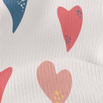 Decorative Love Hearts Stretch Jersey