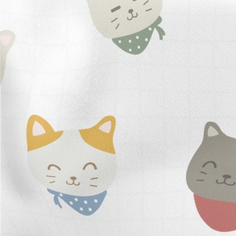 Cute Funny Kitten Lightweight Cotton Poplin