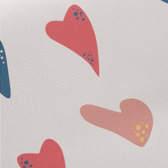 Decorative Love Hearts Midweight Cotton Poplin