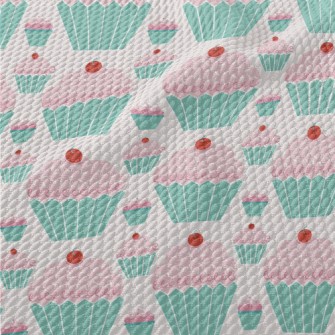 Pink Cream Cherry Cake Birdseye Piqué