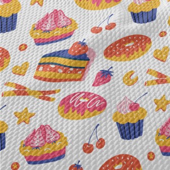 Brightly Colored Cakes Dessert Birdseye Piqué