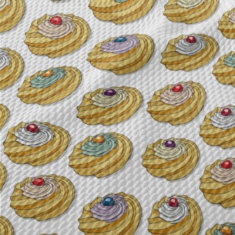 Various Colors Of Icing Cookie Birdseye Piqué
