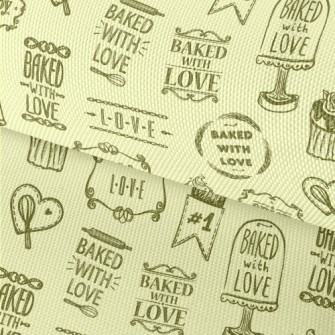 Handwritten Love Words And Cak Waterproof Oxford