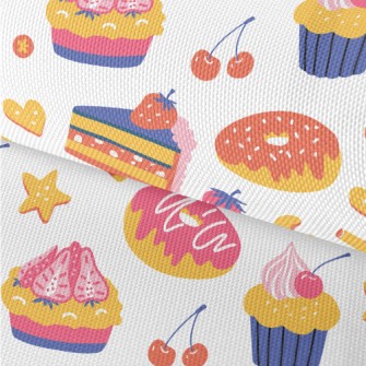 Brightly Colored Cakes Dessert Waterproof Oxford