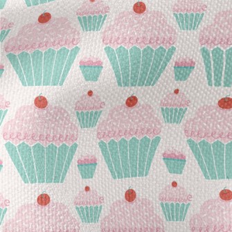 Pink Cream Cherry Cake Waterproof Canvas
