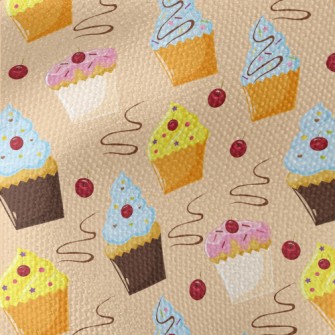 Various Flavor Cup Cakes Waterproof Canvas