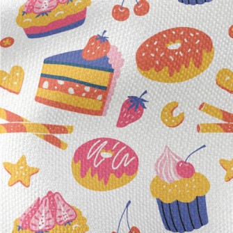 Brightly Colored Cakes Dessert Waterproof Canvas