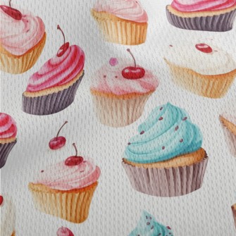 Realistic Hand Drawn Cherry Cu Athletic Mesh Flat Back