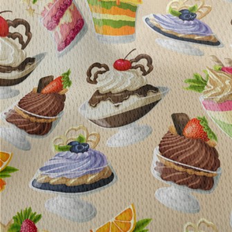 Hand Drawn Various Flavor Dess Athletic Mesh Flat Back