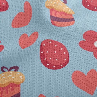 Love Flower Cake Easter Eggs Athletic Mesh Flat Back