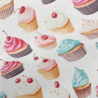 Realistic Hand Drawn Cherry Cu Performance Linen