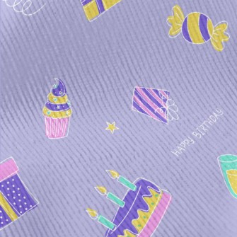Birthday Cake Balloon Champagn Standard Corduroy