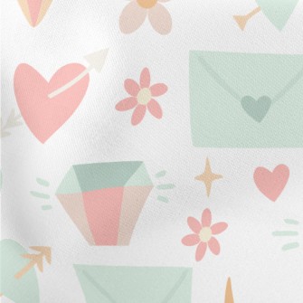 Pierced Heart Envelope Flower  Stretch Ponte