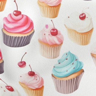 Realistic Hand Drawn Cherry Cu Stretch Ponte