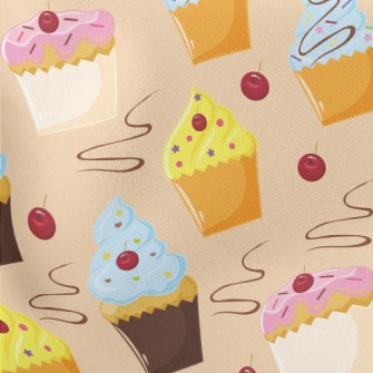 Various Flavor Cup Cakes Stretch Ponte