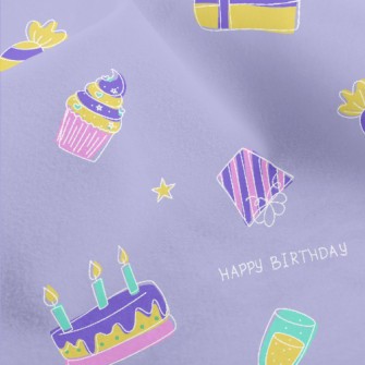 Birthday Cake Balloon Champagn Micro Fleece