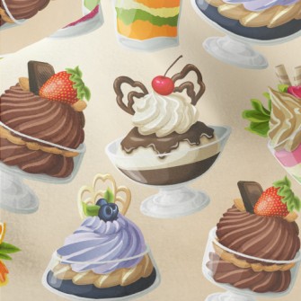 Hand Drawn Various Flavor Dess Micro Fleece