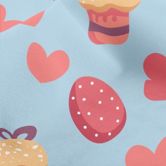 Love Flower Cake Easter Eggs Micro Fleece