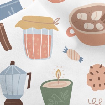 Cute Cake Teapot Biscuit Cup Micro Fleece