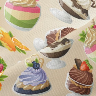 Hand Drawn Various Flavor Dess Piqué